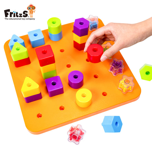 Giant Pegboard | 幾何積木配對釘板 | 早教顏色與圖形教具