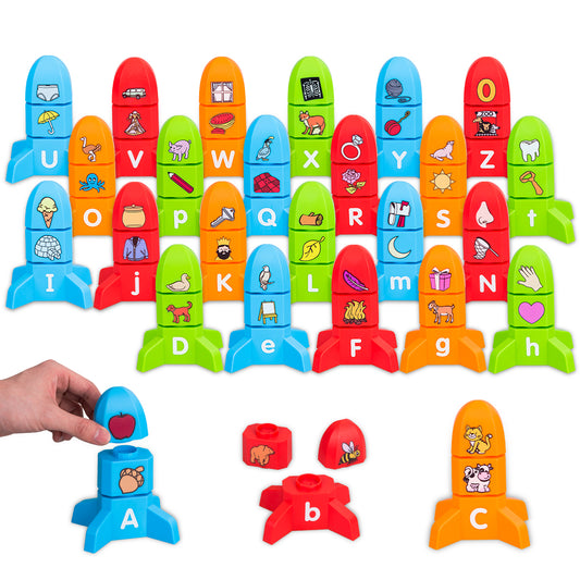 FritzS-LEC3140- Alphabet- Rockets -字母火箭積木|字母學習玩具