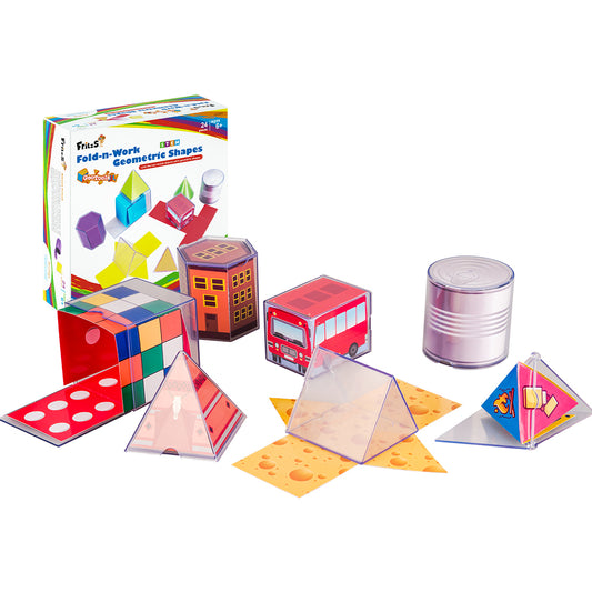 FritzS Learning Folding Geometric Math Set Early Math Geometry Accessories, Teacher Aids, Math Helper, Teacher Supplies, Math Games for Kids