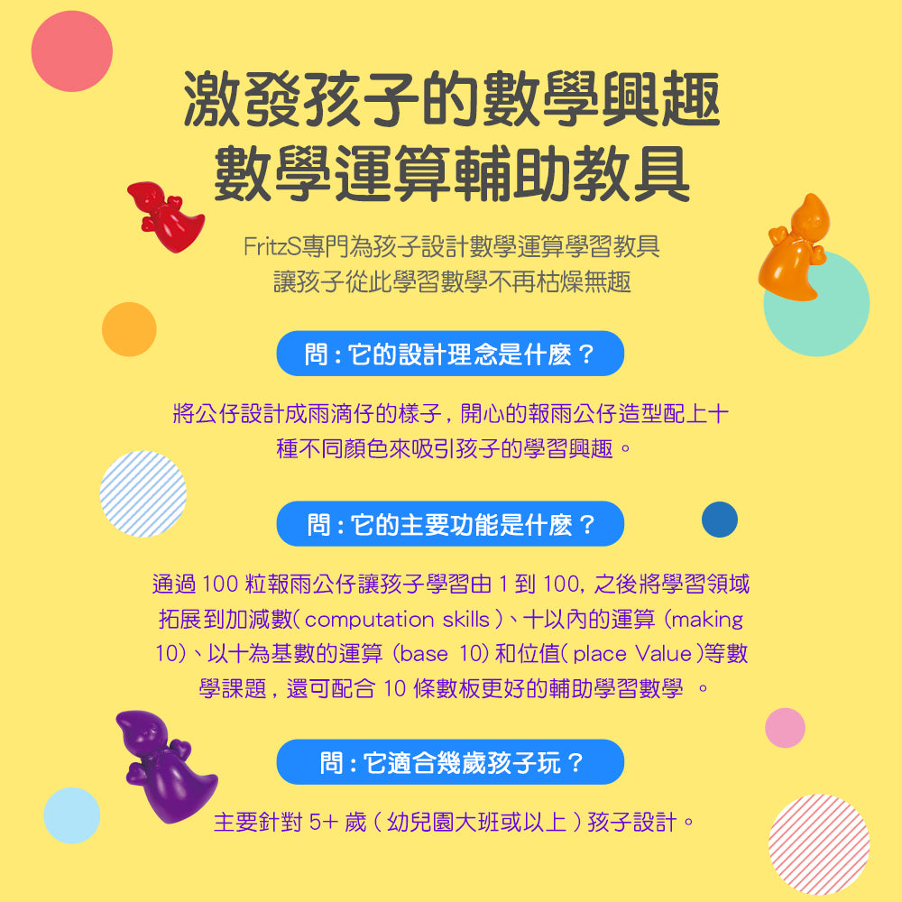 Catch Me if You Can Math Counters | 報雨公仔 | 早教數學