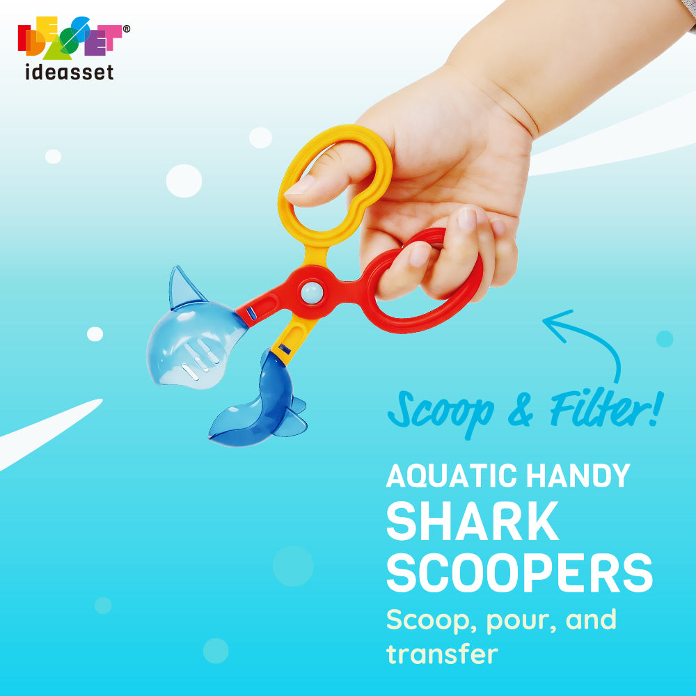FritzS Aquatic Handy Shark Scoopers | 鯊魚淘取器 | 幼兒小肌肉訓練與感官盆教具