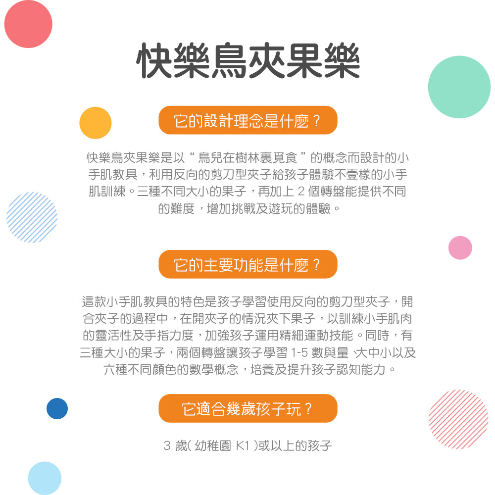 Birdies Feed Color Sorting Set  | 快樂鳥夾果樂