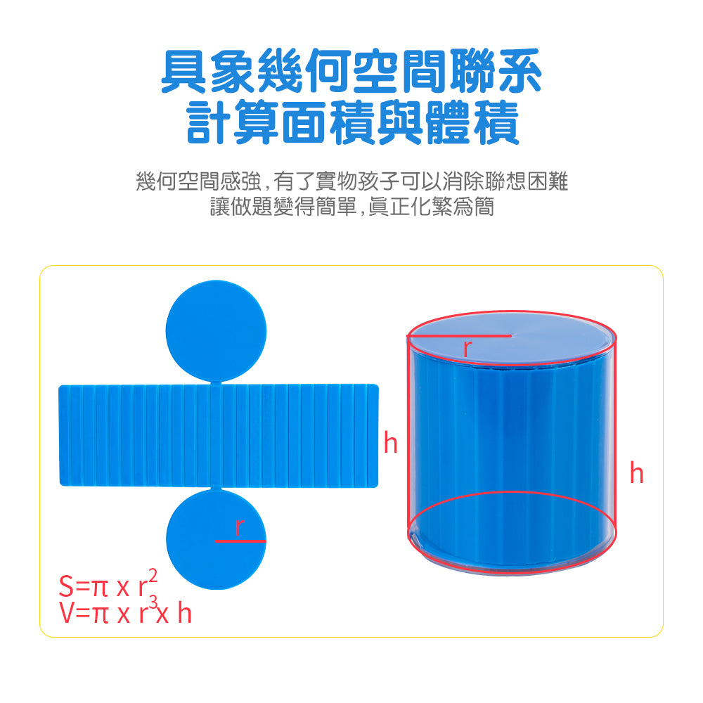 FritzS-LEC5017-  3D立體幾何教具 || 計算表面積與體積教具 