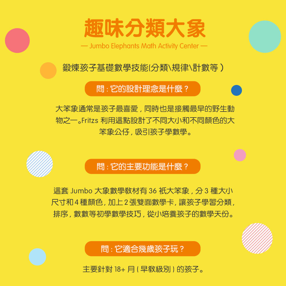 FritzS -LEC3414 -趣味分類大象數學啟蒙教具| 大象數數練習