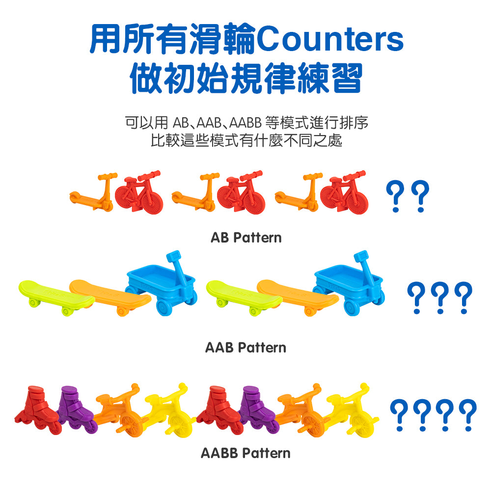 FritzS-LEC3422-  幼兒啟蒙輪上運動工具數學分類教具|邏輯|