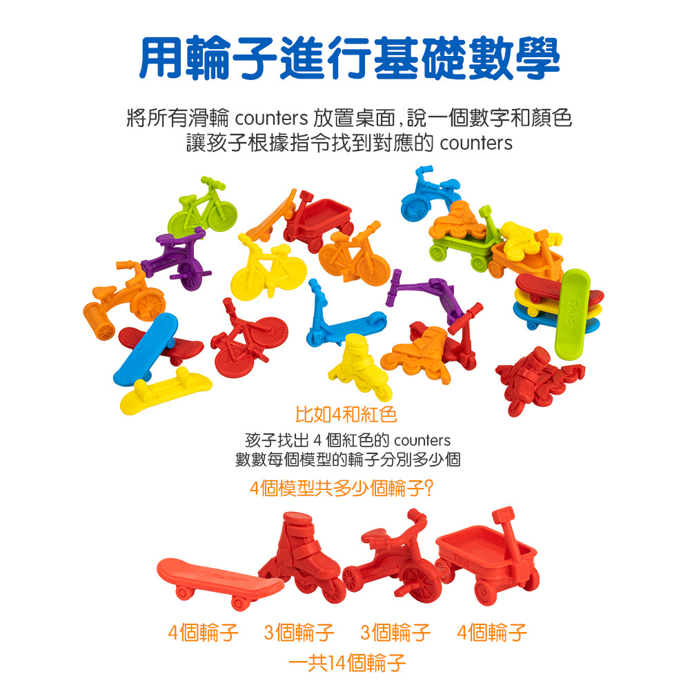 FritzS-LEC3422-  幼兒啟蒙輪上運動工具數學分類教具|數學邏輯|